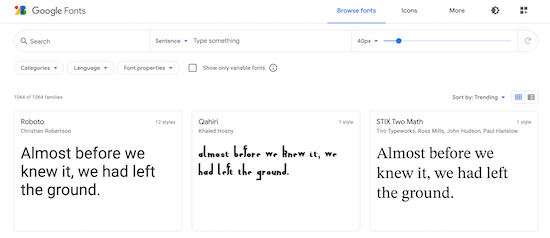 Google Fonts