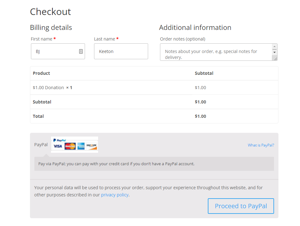 woocommerce default checkout pages