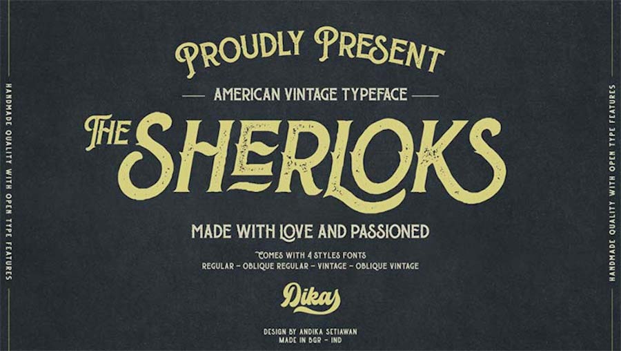 The Sherloks Western font.