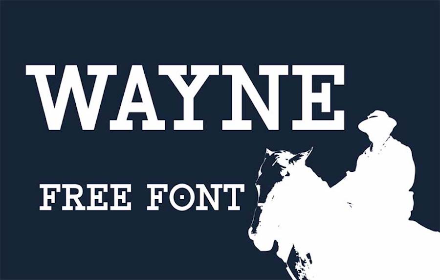 Wayne, a free Western font.