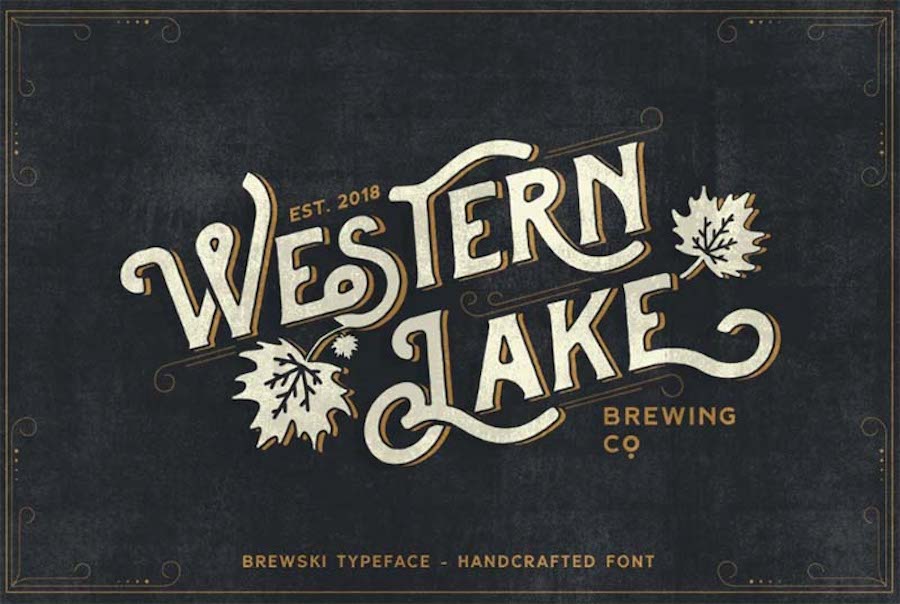 Western Lake, a handcrafted premium font.