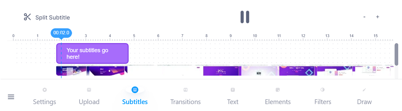 Adding subtitles in VEED.IO