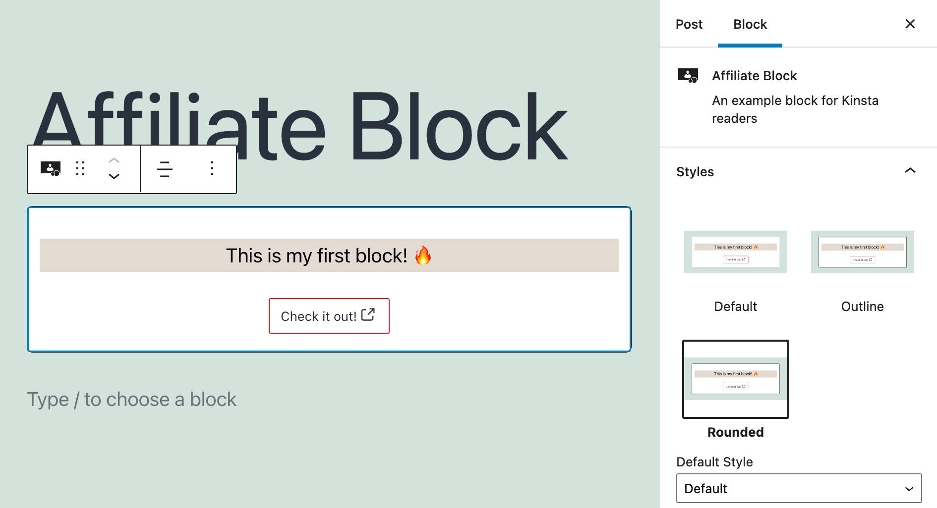 Affiliate block styles.