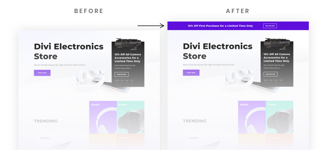 How to Retarget a Landing Page Visit with an Announcement Bar in Divi