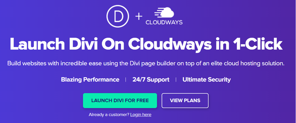 launch divi with cloudways
