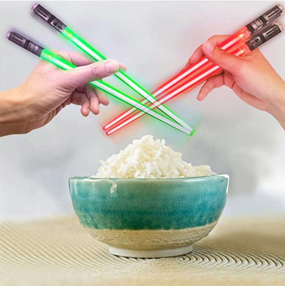 Yoda and Darth Vader Lightsaber Chopsticks Set