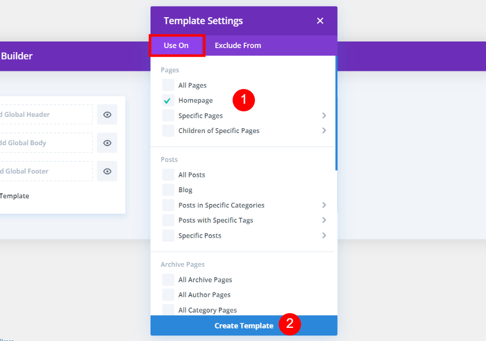 Hiding the Default Divi Footer from Certain Pages