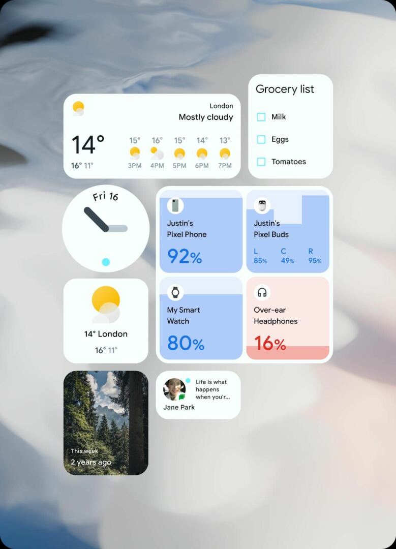 Android 12 brings redesigned widgets