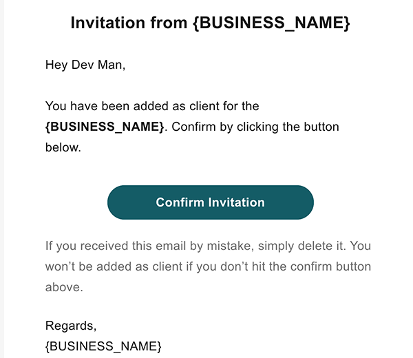 Where you confirm your invitation