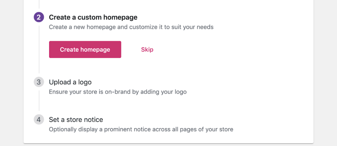 Creating a homepage for WooCommerce