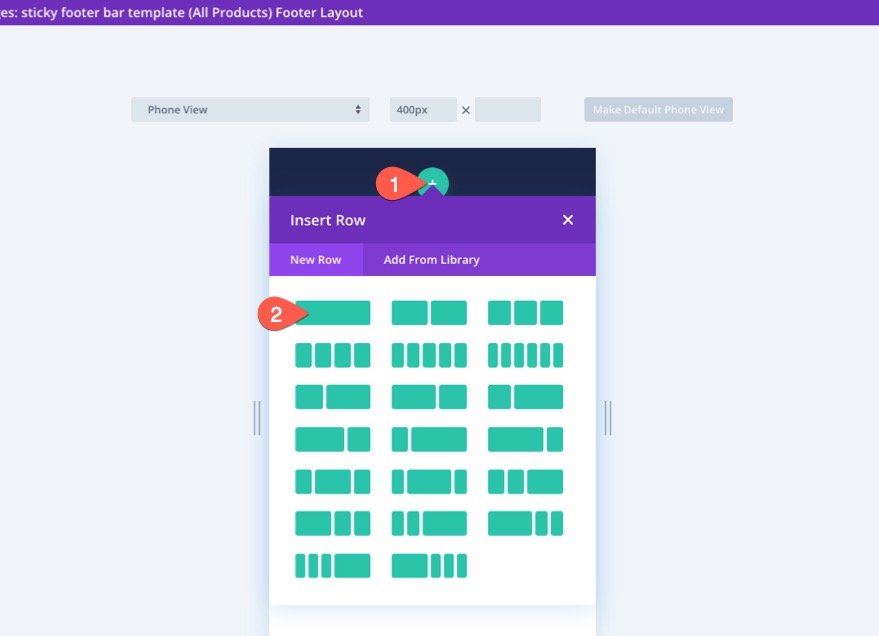 divi mobile sticky footer bars