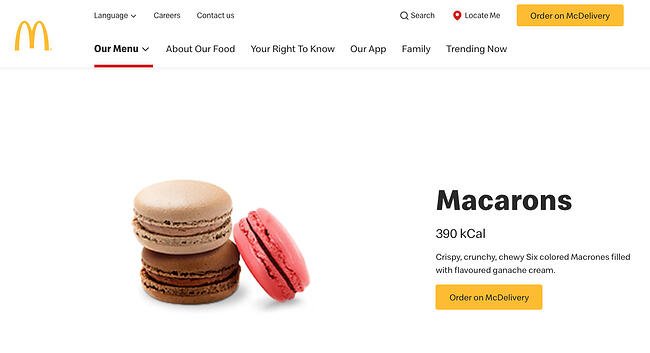 global marketing strategy example by mcdonalds (french macarons)