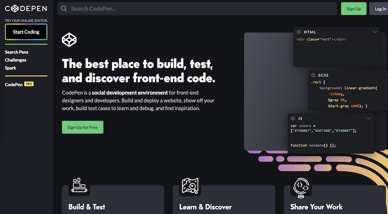 learning through codepen
