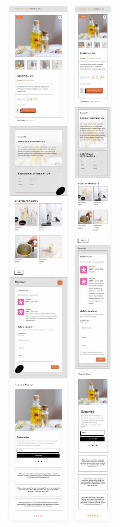 Product Page template for Divi's Essential Oils Layout Pack