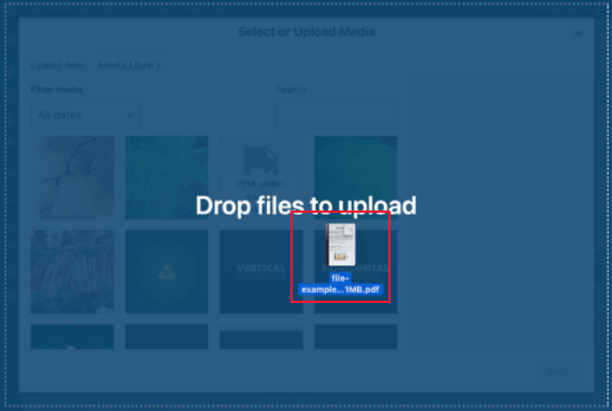 Drop Files to Upload