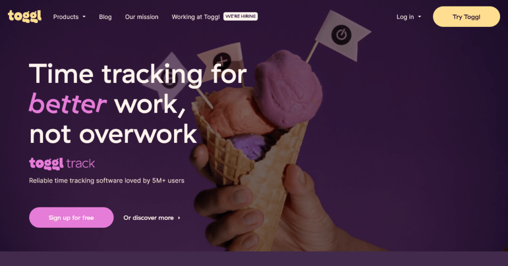 toggl is one of the best time-tracking tools for freelancers