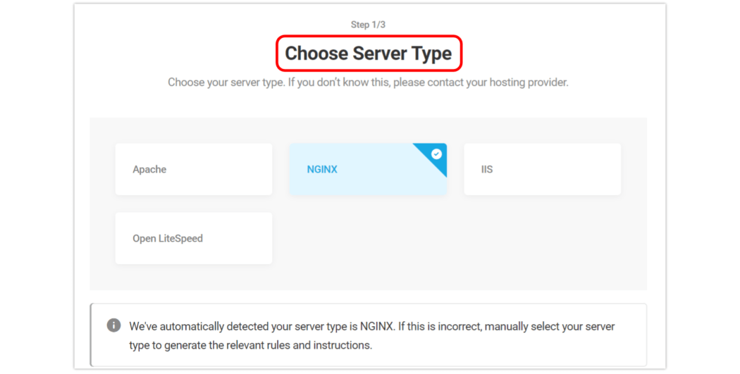 Browser cache server type