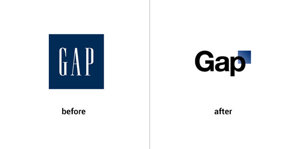 bad rebrand examples: gap