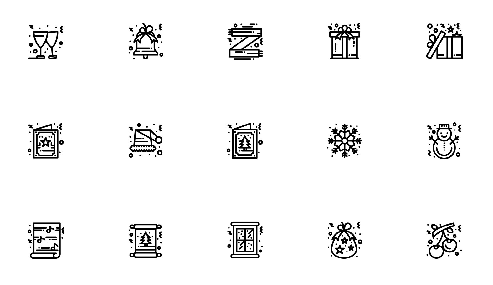 Icon Pack: Christmas (Outline)