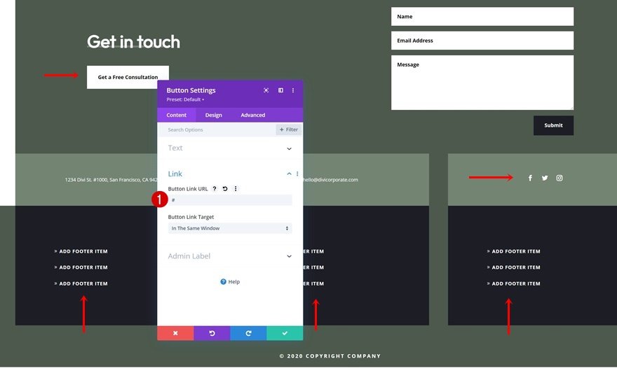 header footer corporate layout pack