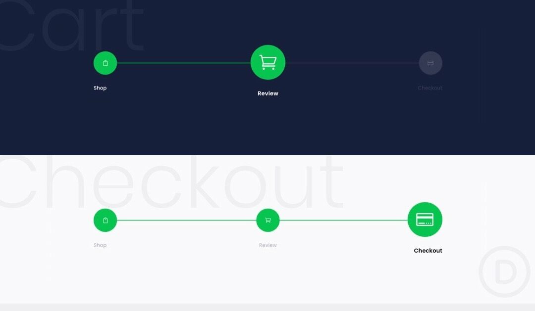 How to Design a Checkout Process Navigation Menu in Divi