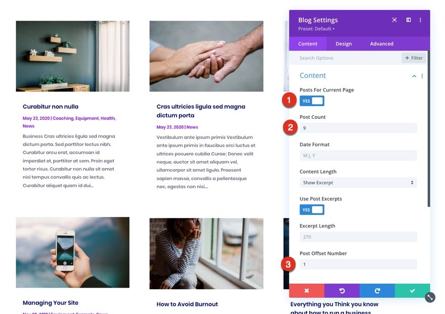 divi home care category page template