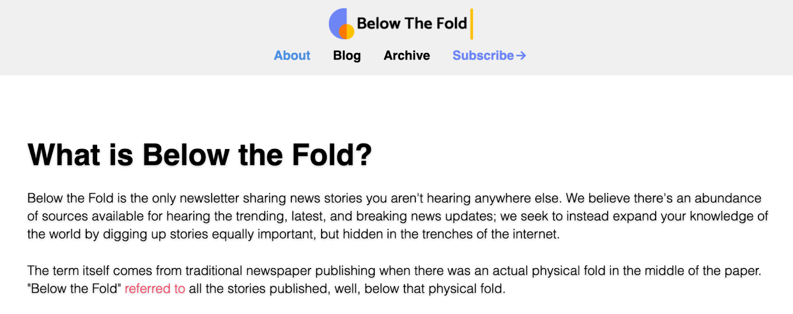 About Us Page Examples: Below The Fold