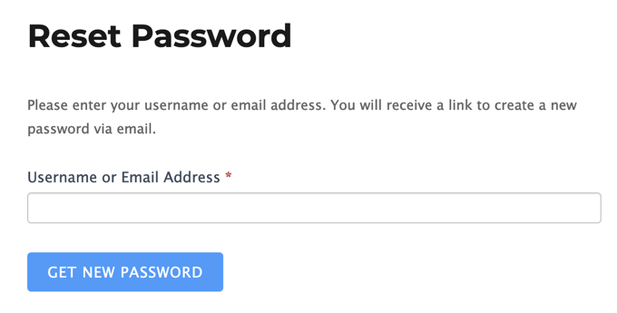 Formidable Forms Reset Password Page Preview