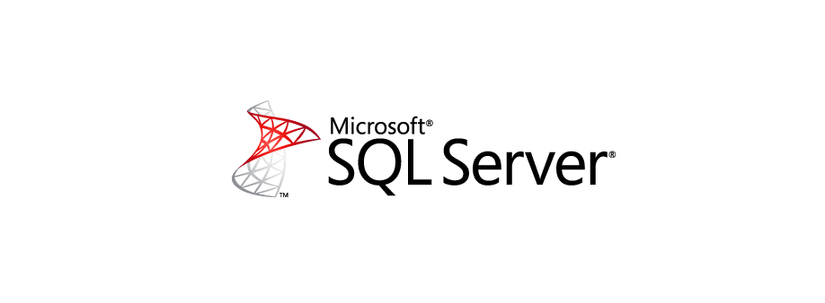 The SQL Server logo, showing the text next to a stylized gray and Microsoft deep red dynamic grid symbol.