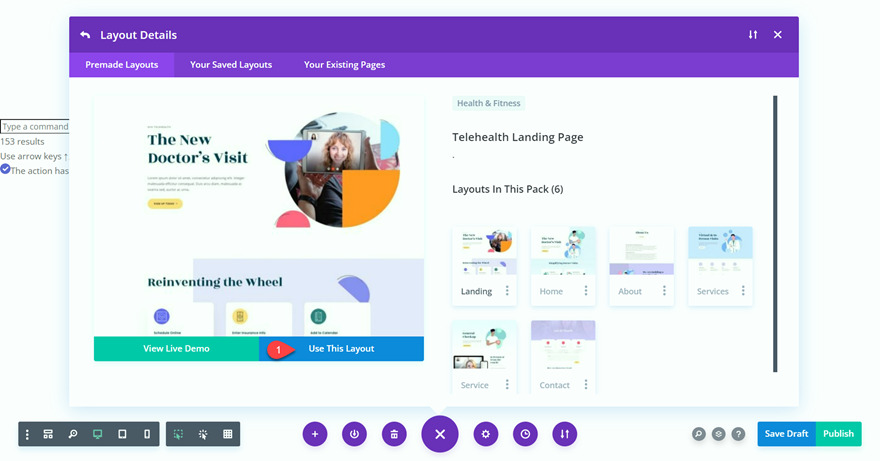 Divi use layout