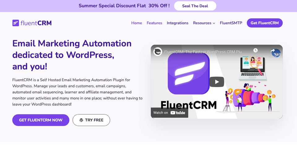 FluentCRM for email marketing campaigns in Cloudways