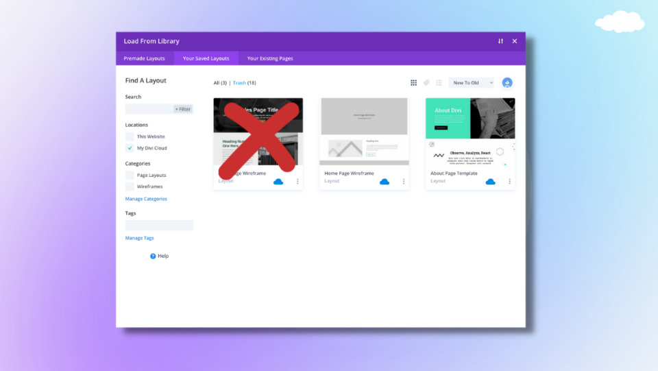 Remove an Item from Your Divi Cloud