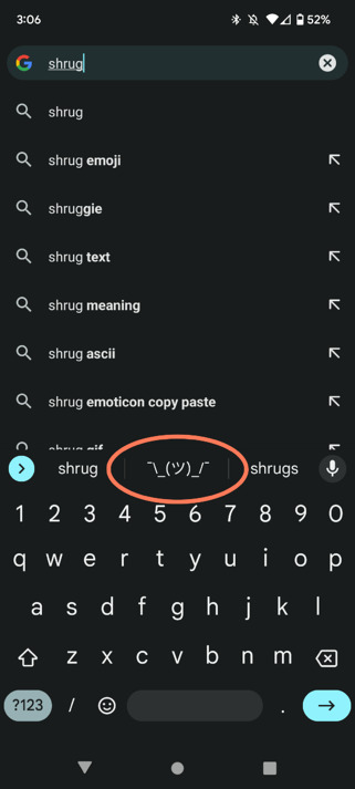 Use-Shrug-Emoji-Android