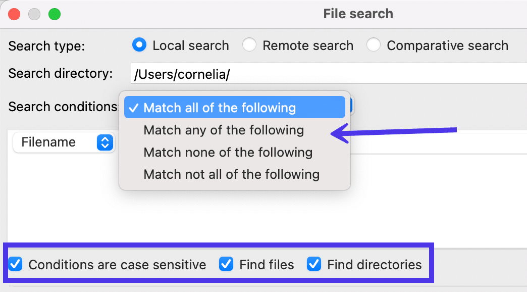 Change your search conditions.