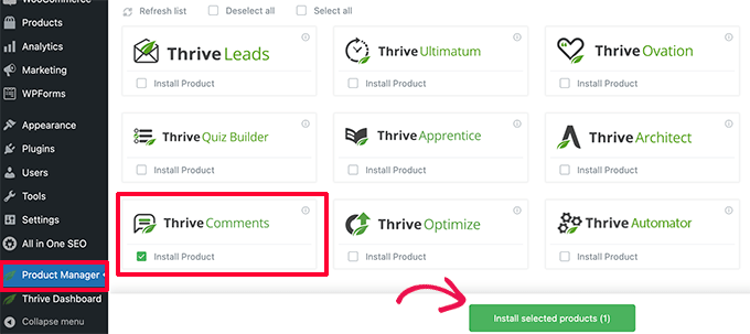 Install Thrive Comments