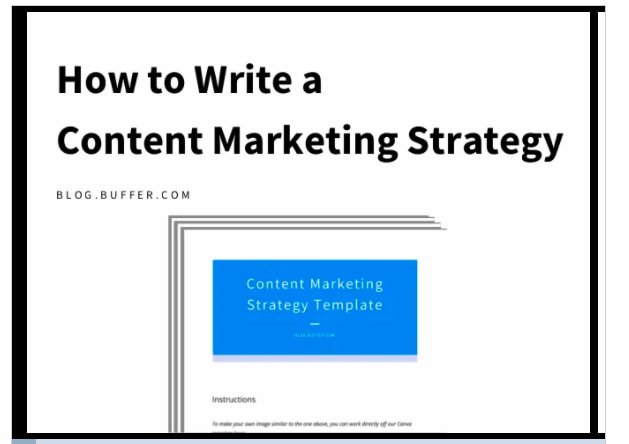 marketing plan examples: buffer content marketing strategy