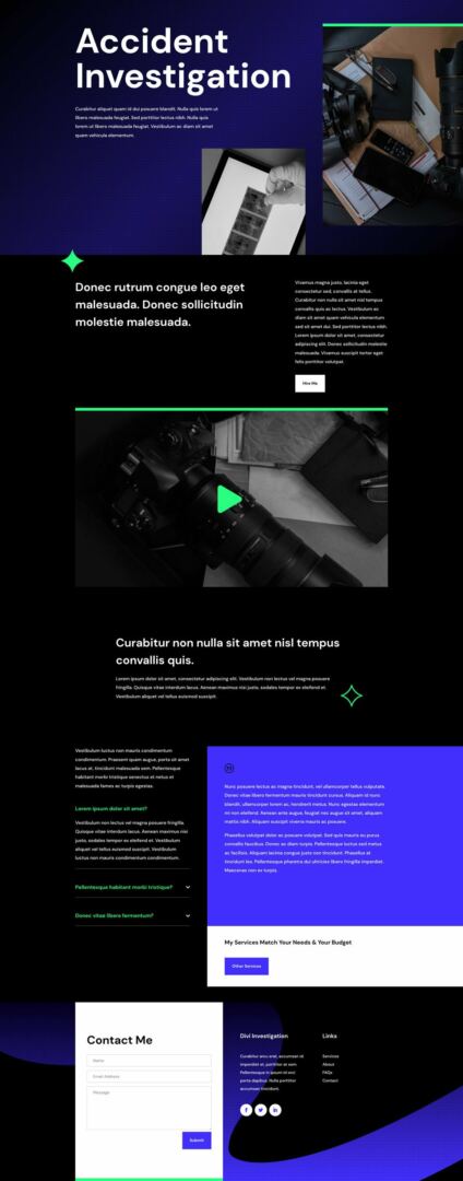 Private Investigator Layout Pack for Divi