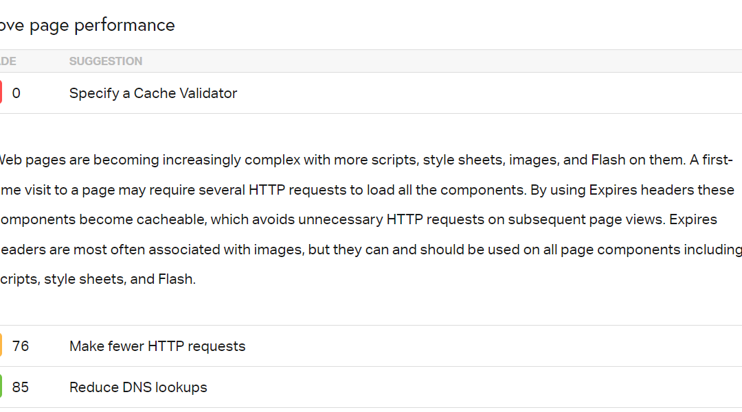 The best way to Repair the “Specify a Cache Validator” Error