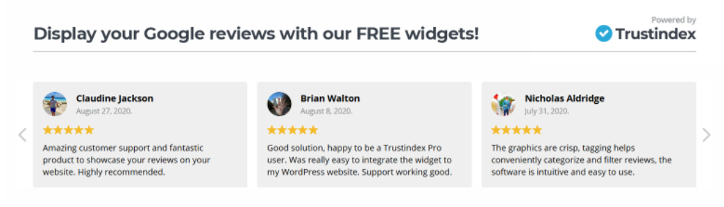 Widgets for Google Reviews, which is one of the best review plugins for WordPress.