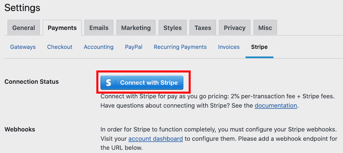 Connecting your online store to Stripe