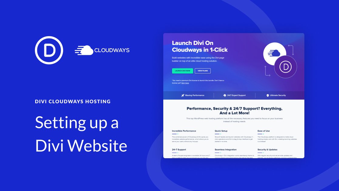 Divi Cloudways setting up Divi website