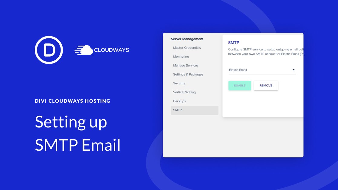 Divi Cloudways setting up SMTP