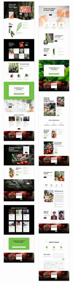 Farm to Table Layout Pack for Divi