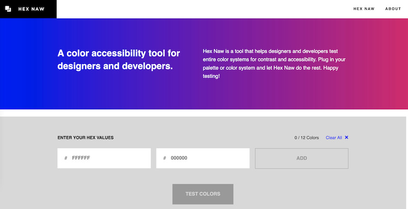 hex naw accessibility tool