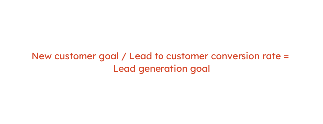 How to calculate website traffic formula: Lead generation goal