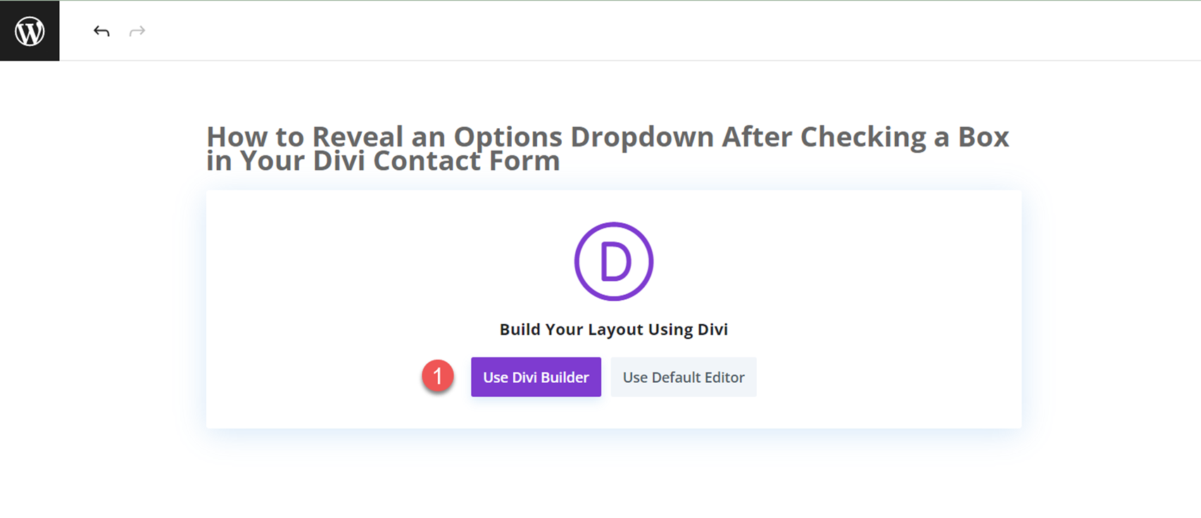 Divi Reveal Options Dropdown Contact Form Use Builder