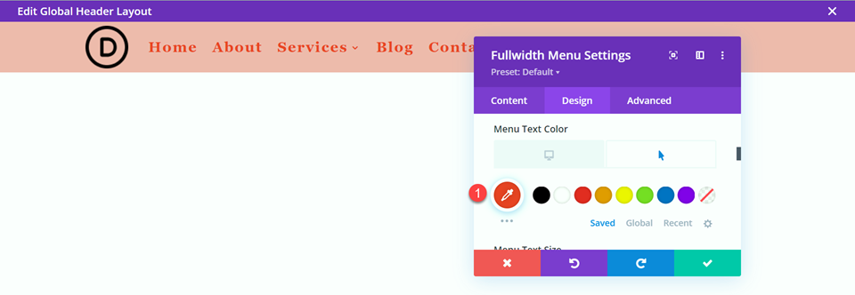Divi Style Cart Search Icons Fullwidth Menu Layout 3 Text Color Hover