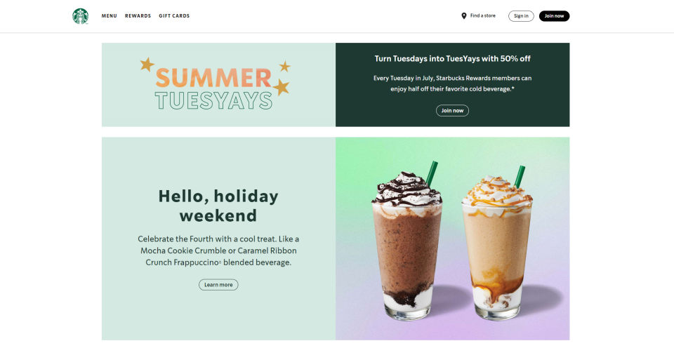 Starbucks Omnichannel Marketing Email, App, Stores