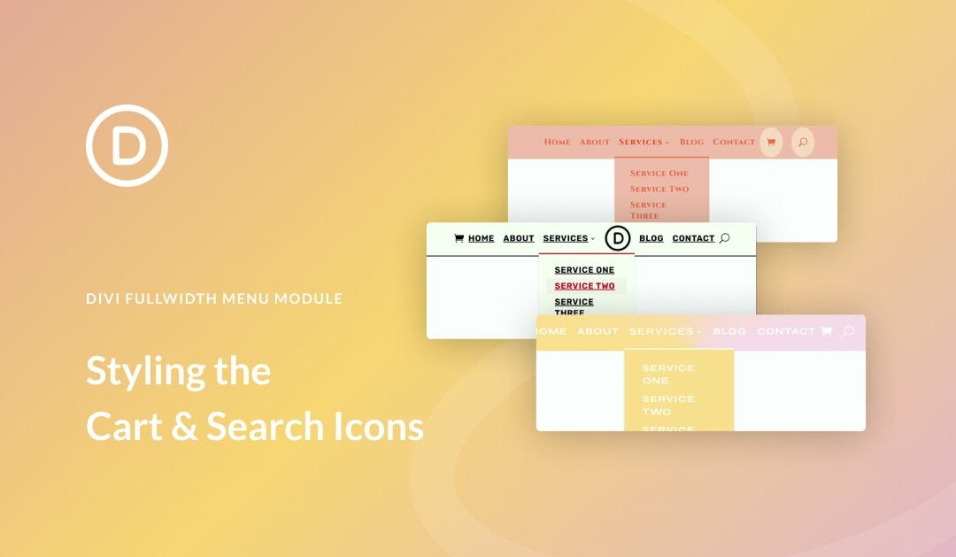 How to Style the Cart & Search Icons in Your Divi Fullwidth Menu Module