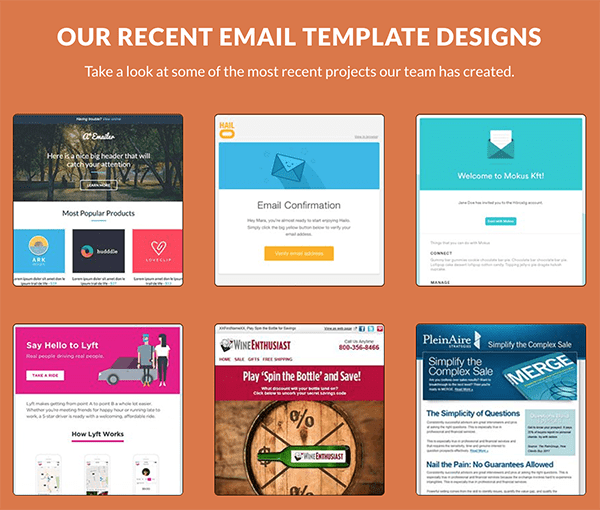 Email templates.